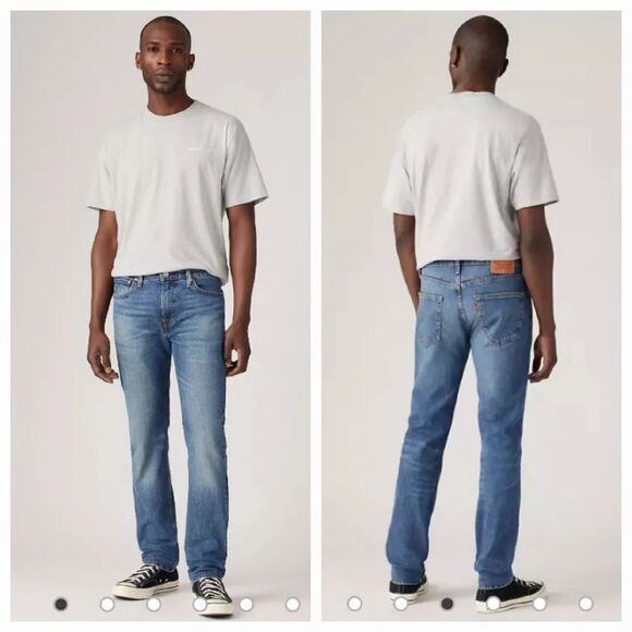 Levi's 511 Modern Slim Distressed 100% Cotton Denim Jeans Size 38 Measures 36 - Picture 1 of 15